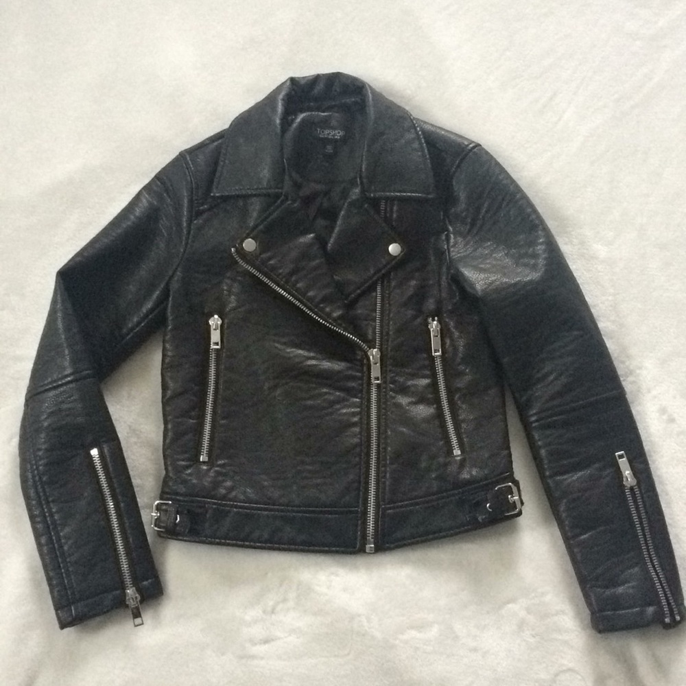 Topshop Faux Leather Jacket